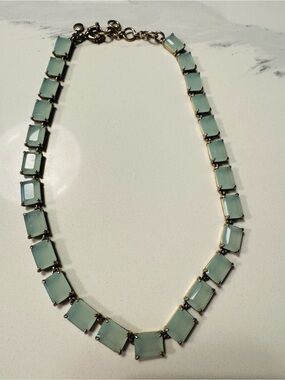 J. Crew Gold-Tone Necklace with Seafoam Green Tiles